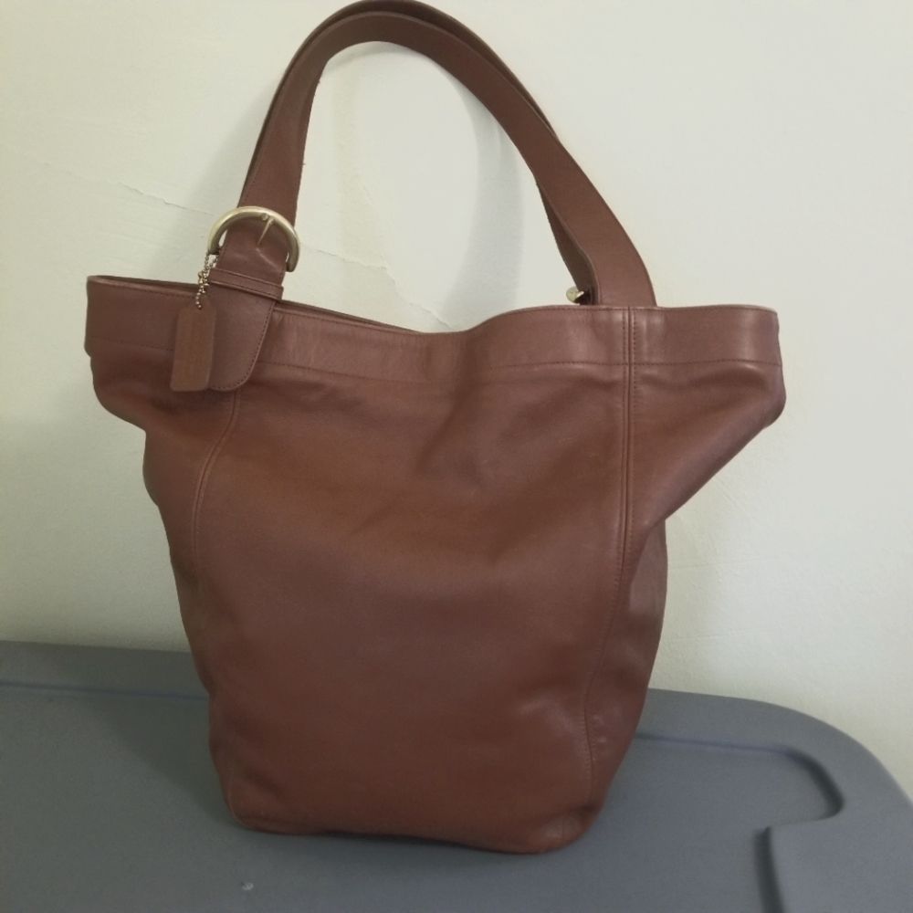 Vintage Coach Large Tote Bag Brown